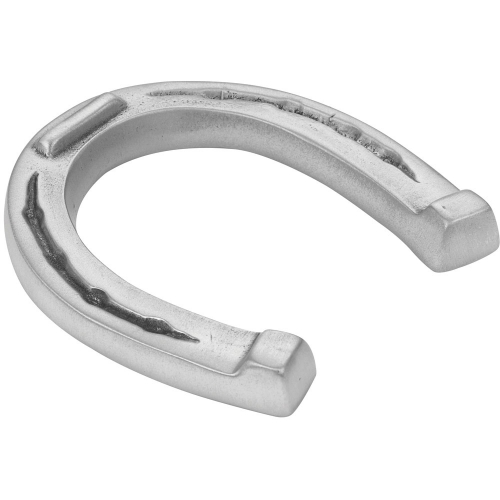 Horseshoe Paperweight 4″ length x 3 1/2″ width
Pewter

Pewter Care:

Wash your pewter in warm water, using mild soap and a soft cloth. Dry with a soft cloth. Your pewter should never be exposed to an open flame or excessive heat. Store your pewter trays flat, cups upright, etc. to prevent warping. Do not wrap pewter in anything other than the original wrapping to prevent scratching. Never wrap pewter in tissue paper, as fine line scratching will occur. Never put pewter in a dishwasher. Hand wash only